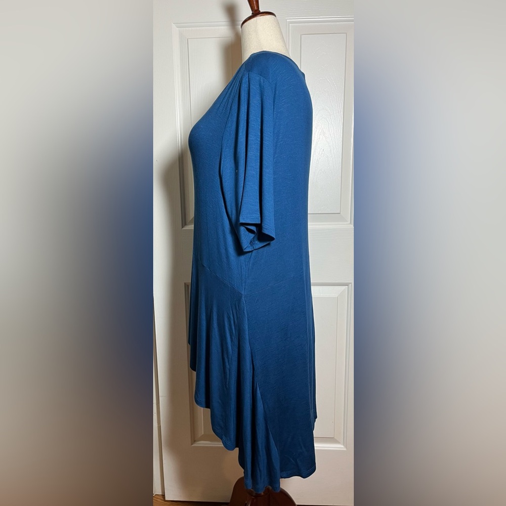 Lane Bryant Blue Asymmetrical Hem Swing Tunic Top Plus Size 18/20 - Picture 3 of 11